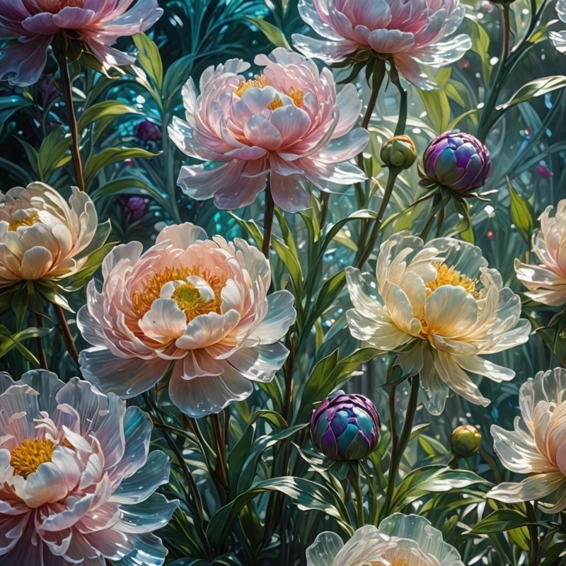 Field of Peonies