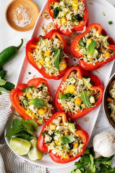 Honey Cumin Stuffed Peppers